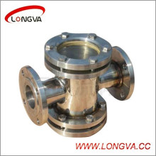 Sanitary Stainless Steel Four-Way Flanged Sight Glass